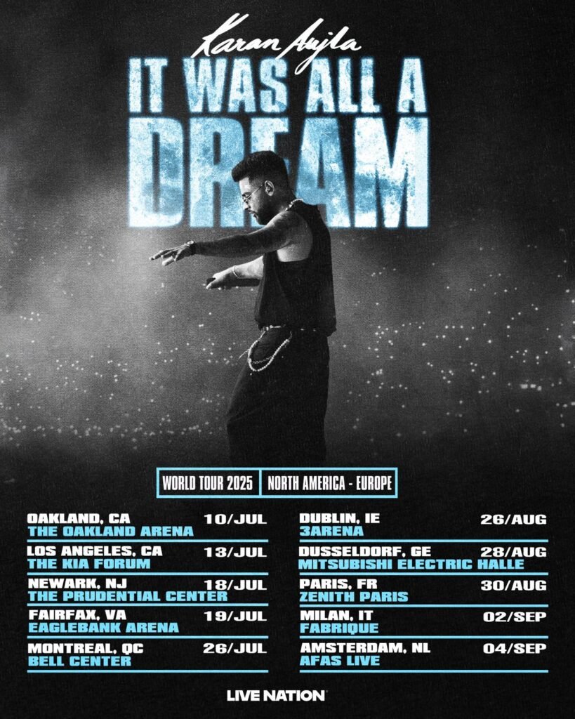 KARAN AUJLA 2025 PUNJABI MUSIC TOUR DATES